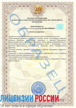 Образец сертификата соответствия (приложение) Тында Сертификат ISO 27001